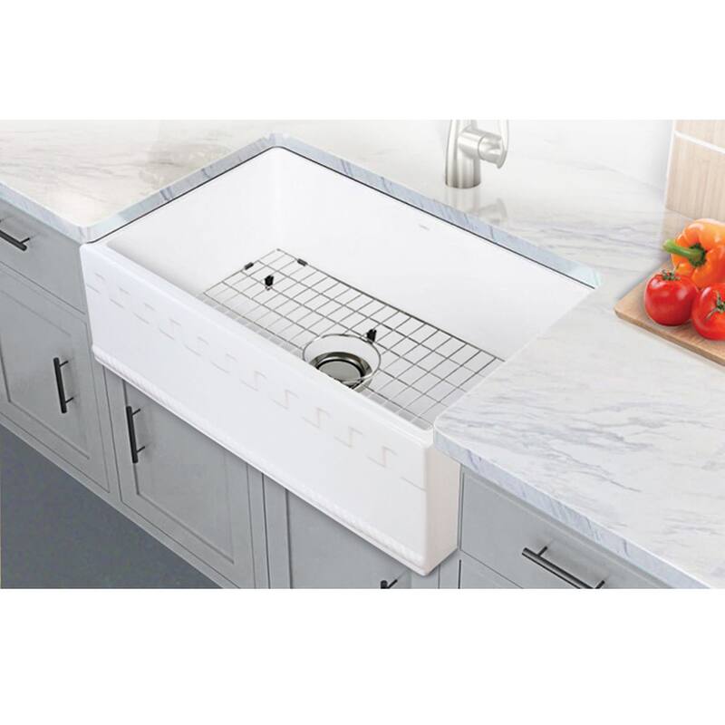 Transolid K-FUSE302010 Covington 30" Farmhouse Single Basin Fireclay