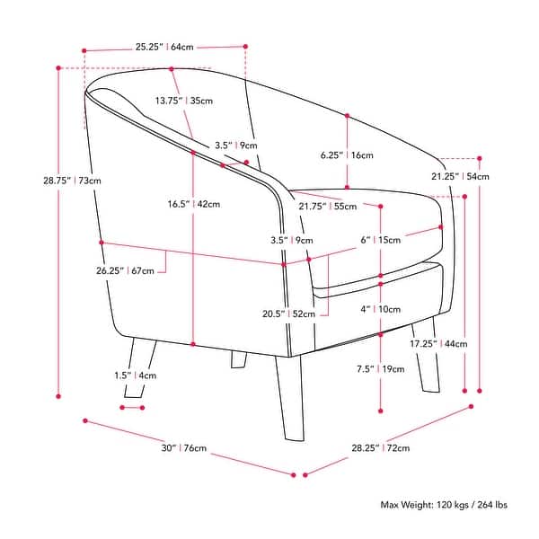 CorLiving Elwood Modern Tub Chair Bed Bath & Beyond 36254622