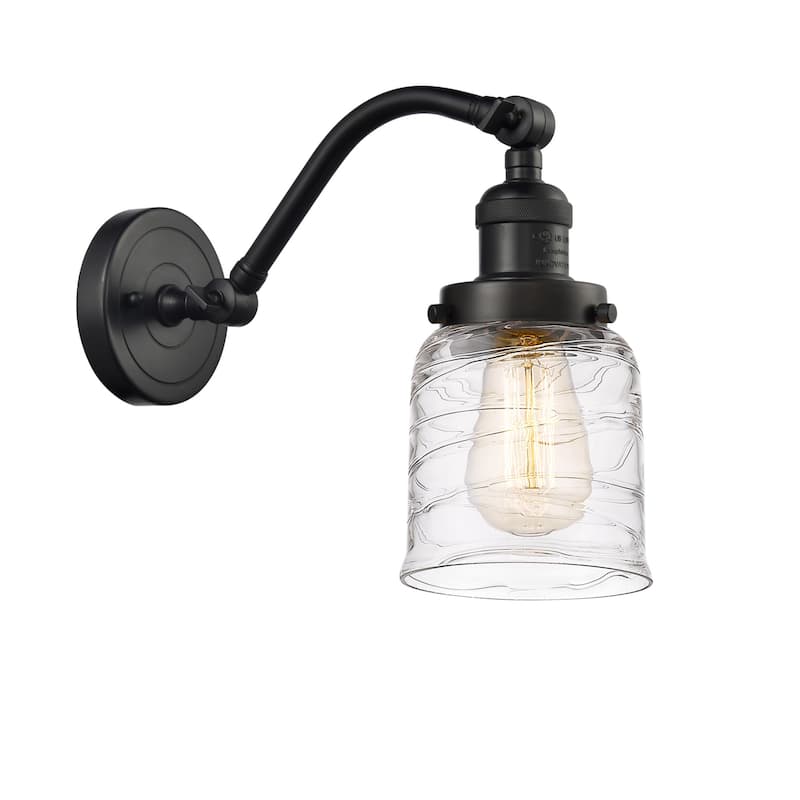 Innovations Lighting 515-1W-12-5 Bell Sconce Bell 12" Tall Wall Sconce - Oil Rubbed Bronze / Deco Swirl