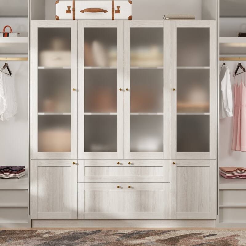 Elegant White Modular Bookcase: Stylish and Flexible Storage Solution for Your Home - 2(63"W)