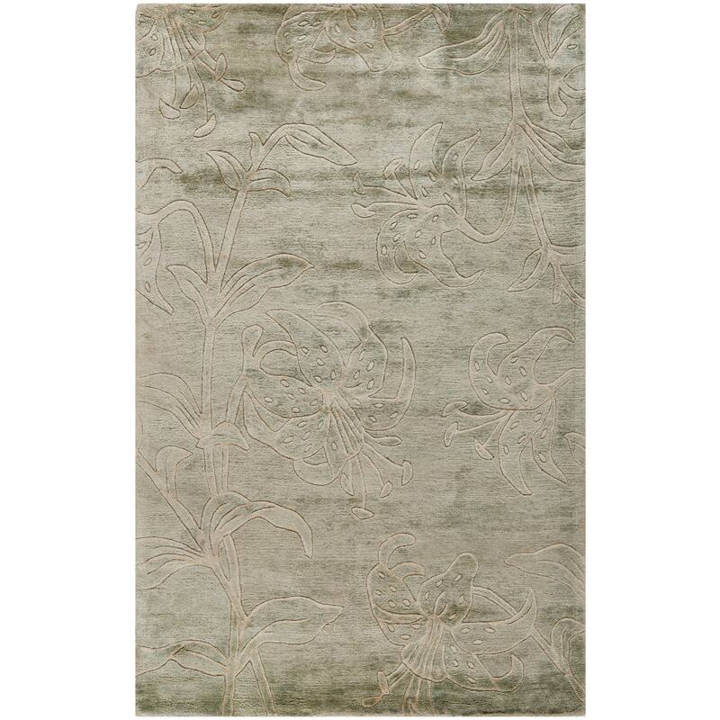 SAFAVIEH Handmade Soho Sable Floral N.Z. Wool Rug - 5' x 8' - Grey