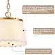 preview thumbnail 4 of 5, 3-light pendant light white chandelier light brass hallway light