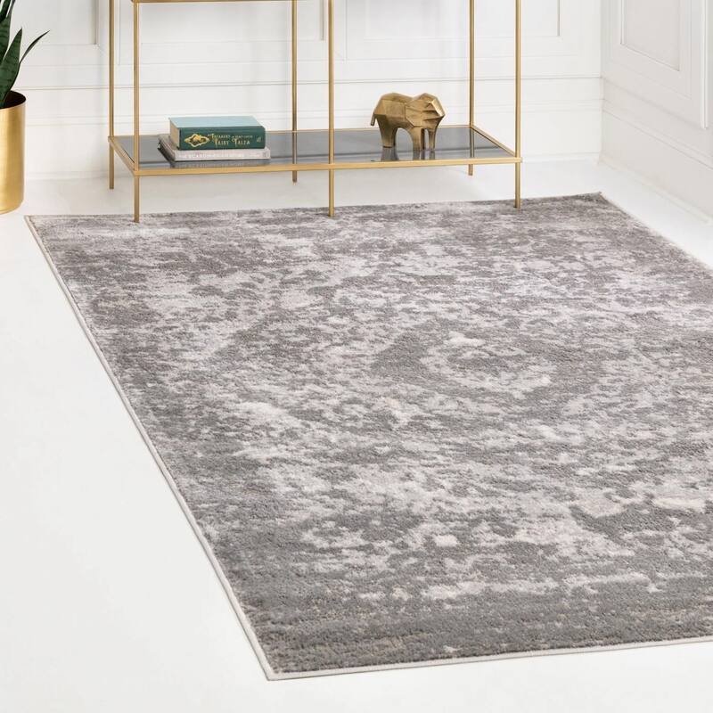 Transitional Wedo Collection Area Rug - 4'x6' - Light Gray