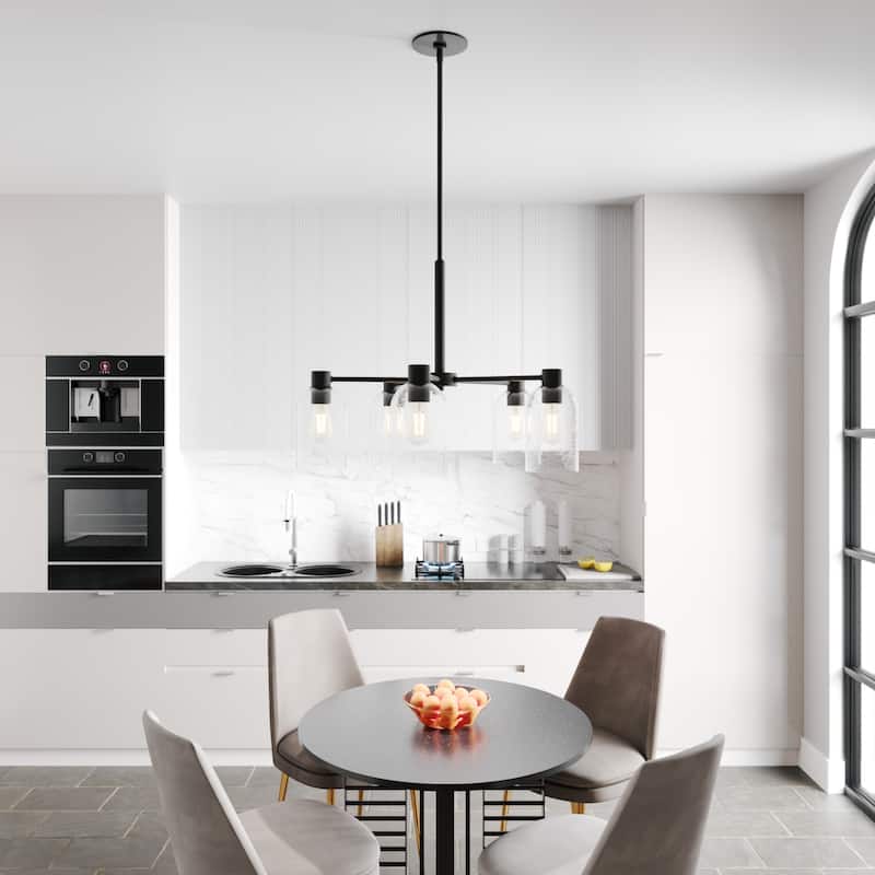 Hunter Lochemeade 5 Light Chandelier - Dining Room, Living Room, Entry - Modern Farmhouse, Industrial, Contemporary