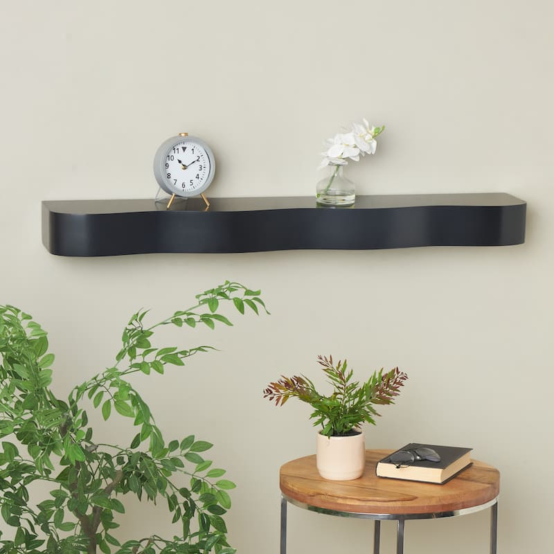 Wood Handmade Wall Shelf - Black or Brown - Roche River Decor