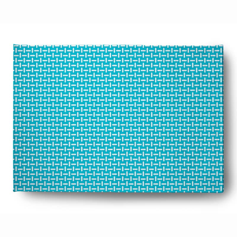 Woven Stitch Soft Chenille Rug - 5' x 7' - Turquoise