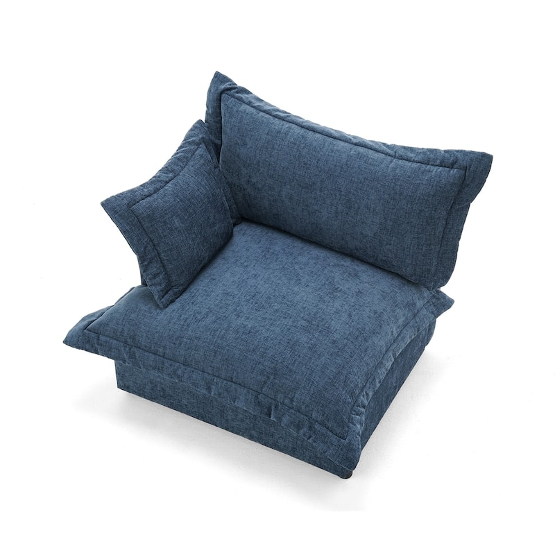 Double Layer Cushion Comfy Cloud Modular Sectional Sofa Couch Ottoman