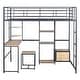preview thumbnail 24 of 38, Full Size Loft Bed with Wardrobe and Stairs