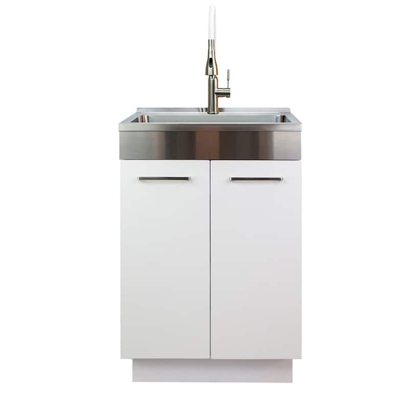 Transolid TRS_TCA-2420 Contemporary Laundry Cabinet 23-5/8" Free - White