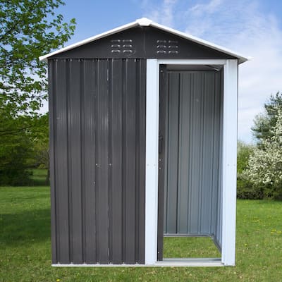 3 x 5ft Metal storage shed outdoor backyard storing tools