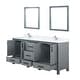 preview thumbnail 22 of 23, Ziva 72 in W x 22 in D White Double Bath Vanity, White Quartz Top, Faucet Set and 30 in Mirrors