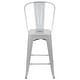 preview thumbnail 76 of 97, 24'' High Metal Indoor-Outdoor Counter Height Stool with Back