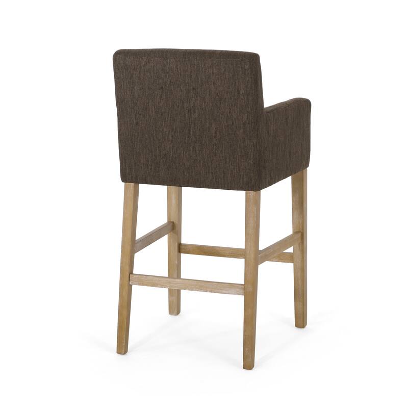 Modern 30" Bar Stools with Padded Seat Backrest, Solid Wood Frame for Dining Room Living Room and Bar Counter