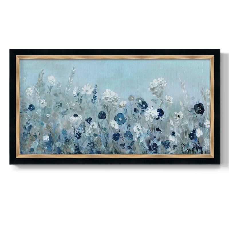 Teal Light Garden Premium Framed Canvas- Ready to Hang