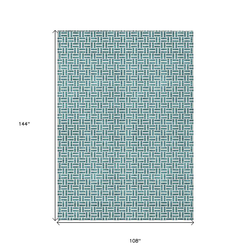 HomeRoots Geometric Transitional Rectangle Outdoor Rug