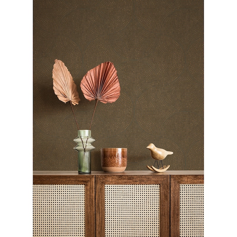 Advantage Bel Air Copper Fan Wallpaper - 20.9in x 396in x 0.025in - 20.9in x 396in x 0.025in