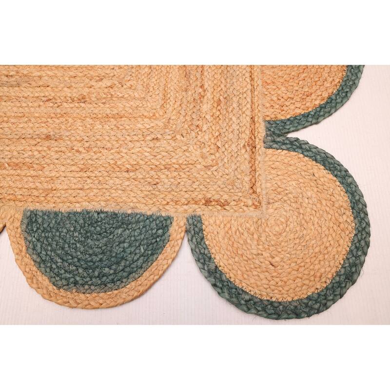 ECARPETGALLERY Braided Weave Palas Denizli Tan Jute Rug - 4'6 x 6'7