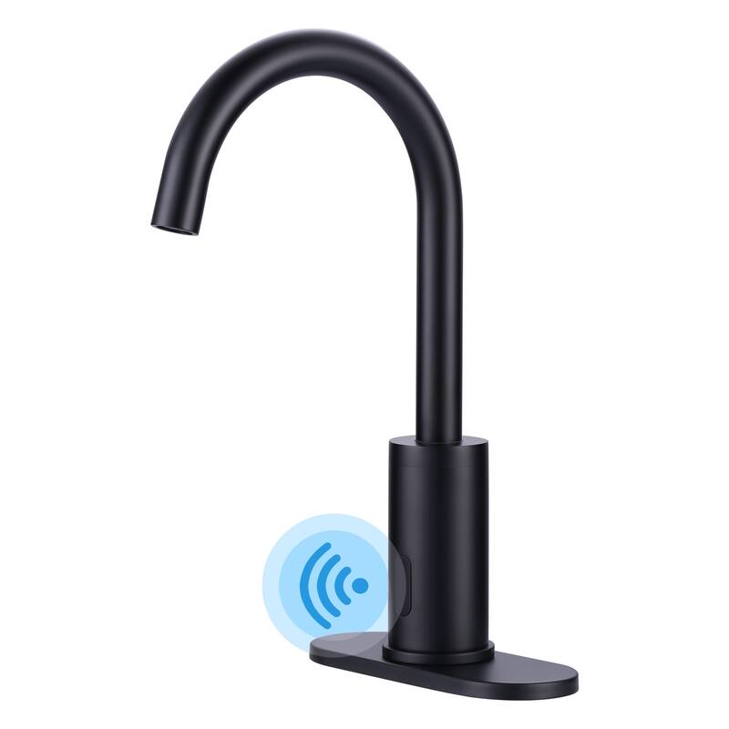 WOWOW Touchless Single Hole Bathroom Faucet - Black