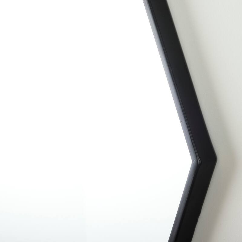 Helix Black Metal Frame Octogonal Mirror - 38" x 38"