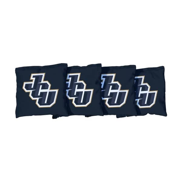slide 2 of 3, John Carroll Blue Streaks Blue Cornhole Bags All-Weather Resin Filled