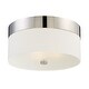 preview thumbnail 1 of 3, Libby Langdon for Crystorama Grayson 3 Light Polished Nickel Ceiling Mount - 16'' W x 8'' H x 16'' D