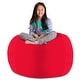 preview thumbnail 59 of 192, Kids' Stuffed Animal Storage Bean Bag Chair Cover or Toy Organizer 48 Inches Extra Large - Solid Red