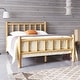 preview thumbnail 4 of 7, Queen Size Rustic Farmhouse Log Bed Frame, Solid Pine Cylinder Construction, Fits Mattresses and Box Springs, Natural