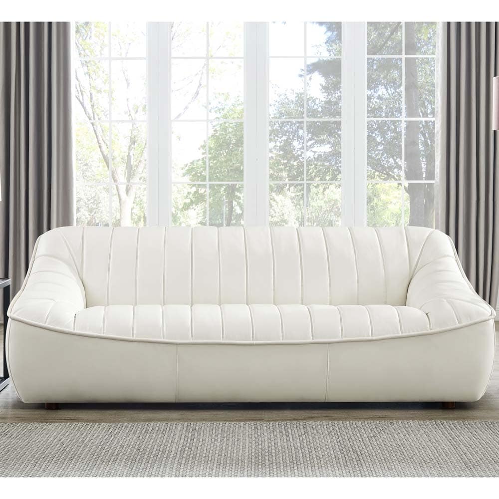 White top grain leather sofa sale