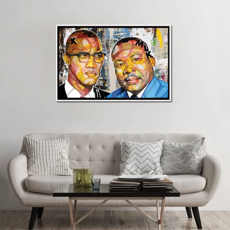 iCanvas "Malcolm X Martin" by Domonique Brown Framed Canvas Print