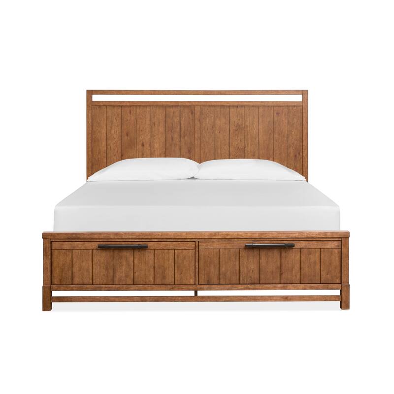 Magnussen Home Conway Honey Wheat Panel Storage Bed