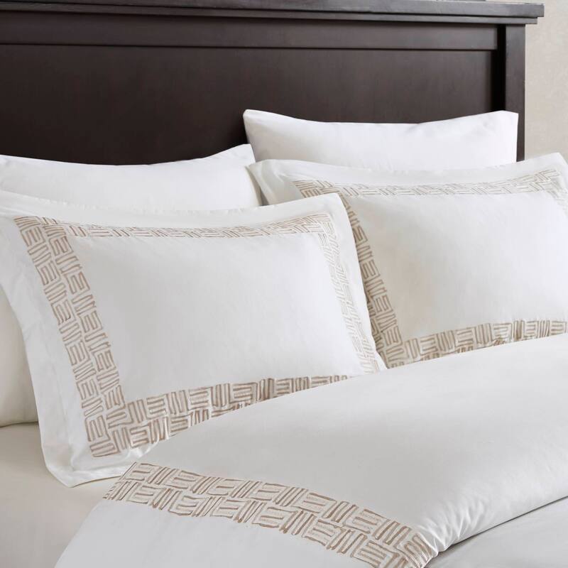 Harbor House Nile 3 Piece Cotton Sateen with Embroidery Duvet Set