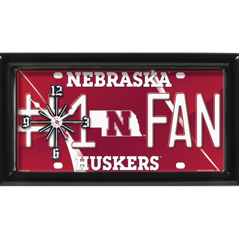 N Cornhuskers Clock