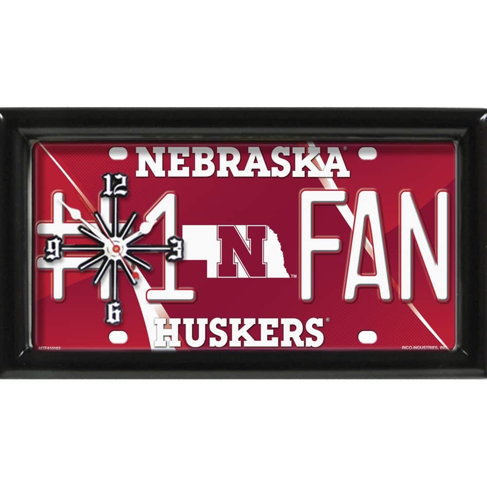 N Cornhuskers Clock