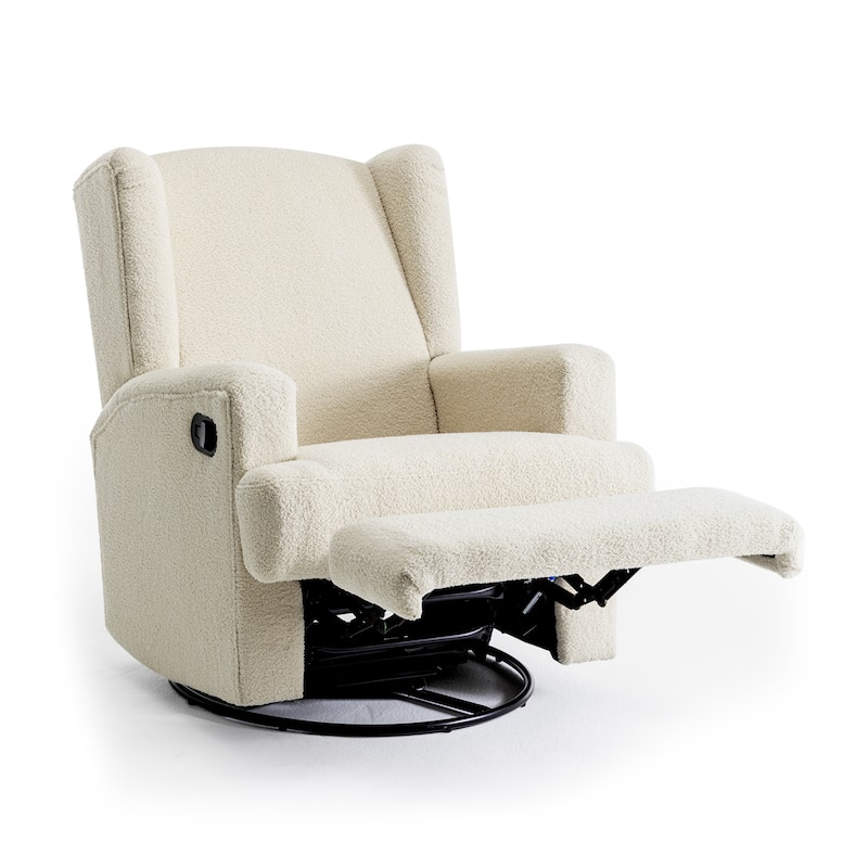 UIXE Upholstered Modern Swivel Glider Rocker Recliner