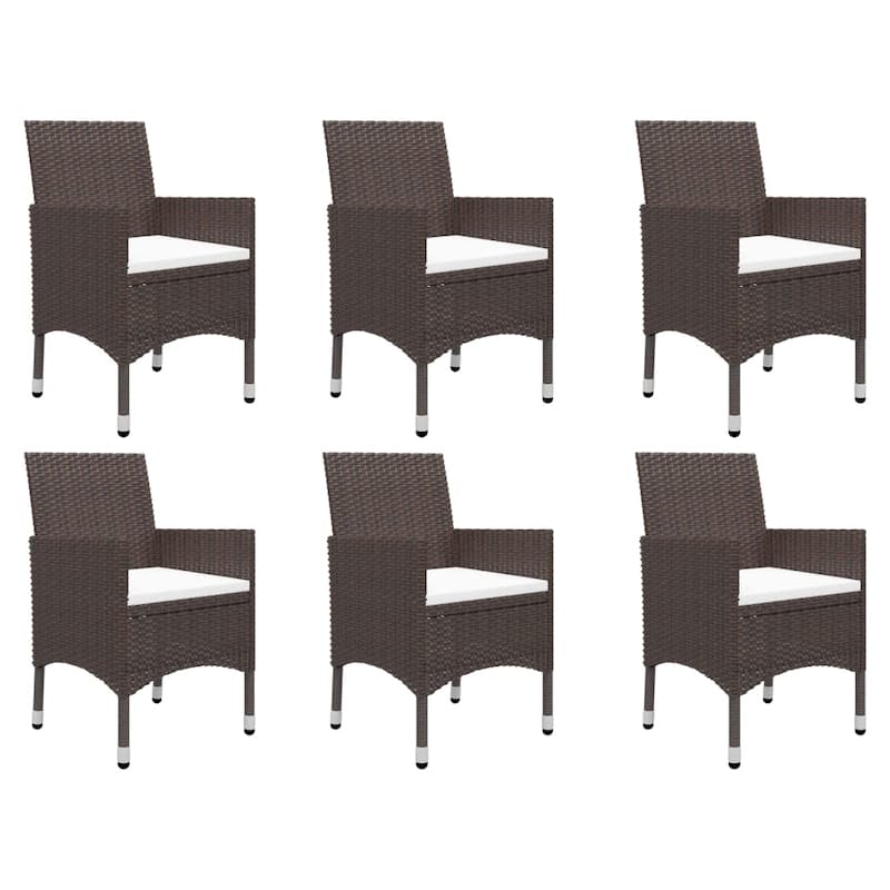 vidaXL Patio Dining Set 7 Piece Garden Outdoor Table and Chair Multi Colors
