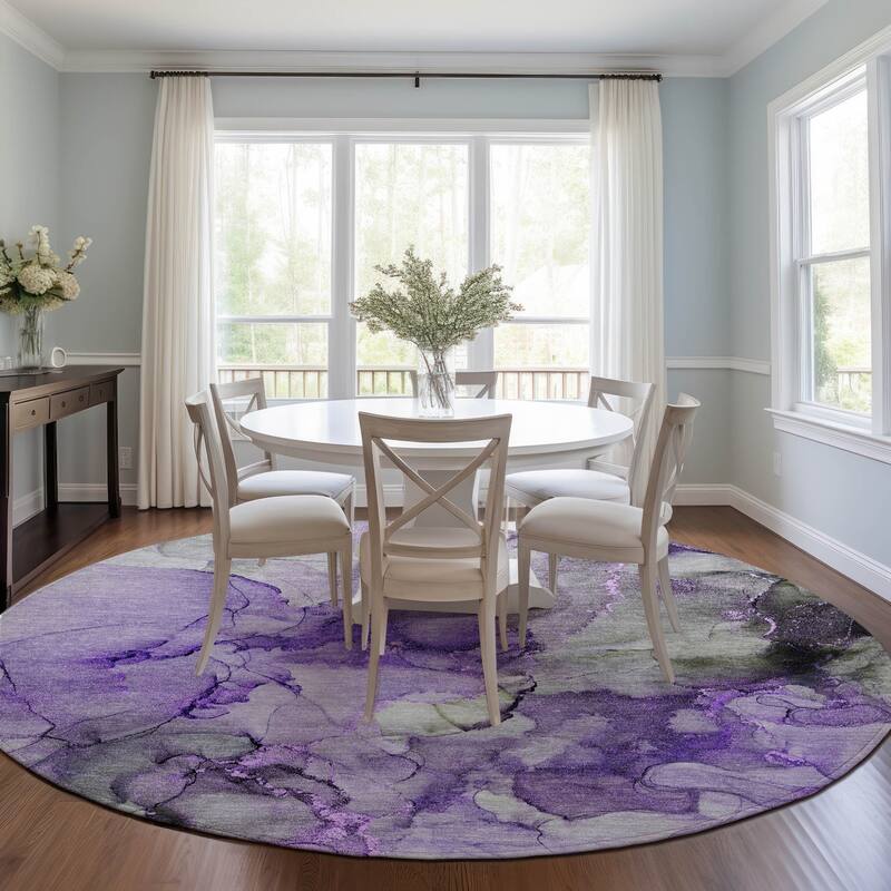 Almisi Artistic Abstract Weather Resistant Versatile Elegance Outdoor Rug