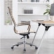preview thumbnail 6 of 8, Tan Modern Designer Ribbed PU Leather Tilt Adjustable Chair For Conference Room Adjustable Height Work Task Executive