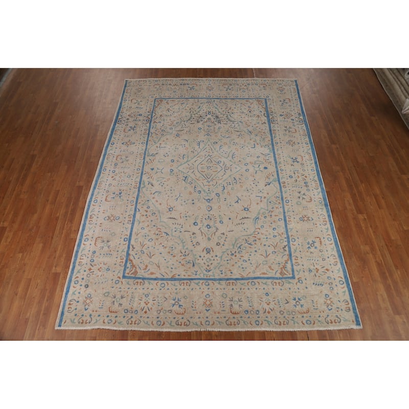 Tabriz Persian Area Rug Handmade Floral Wool Carpet - 8'3"x 11'3"