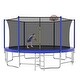 preview thumbnail 6 of 19, 15 ft. Round Outdoor Trampoline with Safety Enclosure Net