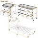 preview thumbnail 3 of 48, 3-Pieces Bedroom Sets Kids Platform Bed with Nightstand & Storage Dresser, Kids Bed with Motion Activated Night Lights