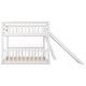 preview thumbnail 7 of 10, Full over Full Low Bunk Bed with Convertible Slide and Reversible Ladder, White - Space-Saving and Sturdy Wood Frame