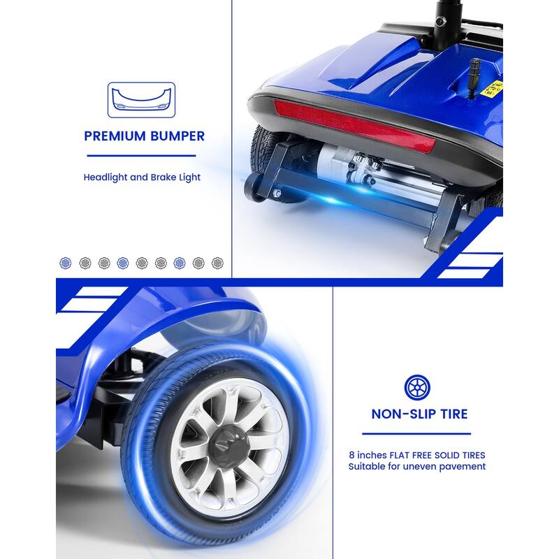 Folding Mobility Scooter for Adults 350W Motor 12V20AH Batteries All Terrain