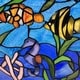 preview thumbnail 7 of 10, River of Goods Underwater Fish Ocean Scene River of Goods Multicolored Stained Glass Window Panel - 11" x 0.25" x 14"