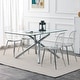 preview thumbnail 9 of 37, Modern Minimalist Transparent Dining Chairs Set of 4/6
