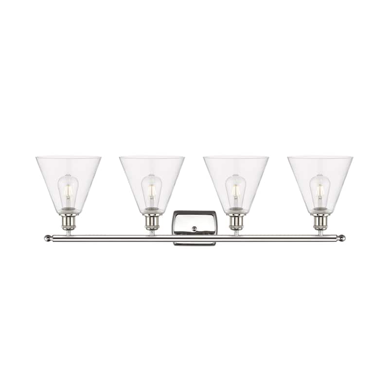 Innovations Lighting Berkshire - 4 Light 38" Bath Vanity Light - Clear/Polished Nickel Finish