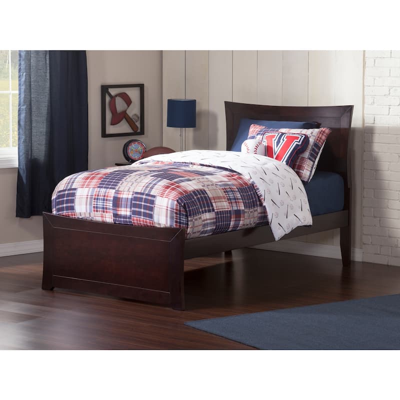 Traditional Bed Frame with Footboard - Solid Wood Bed - Elegant Bedroom Furniture - HomeStock