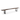 Cid Xue 102 Inch Dining Bench, Brown Live Edge Rectangular Top, Black Metal