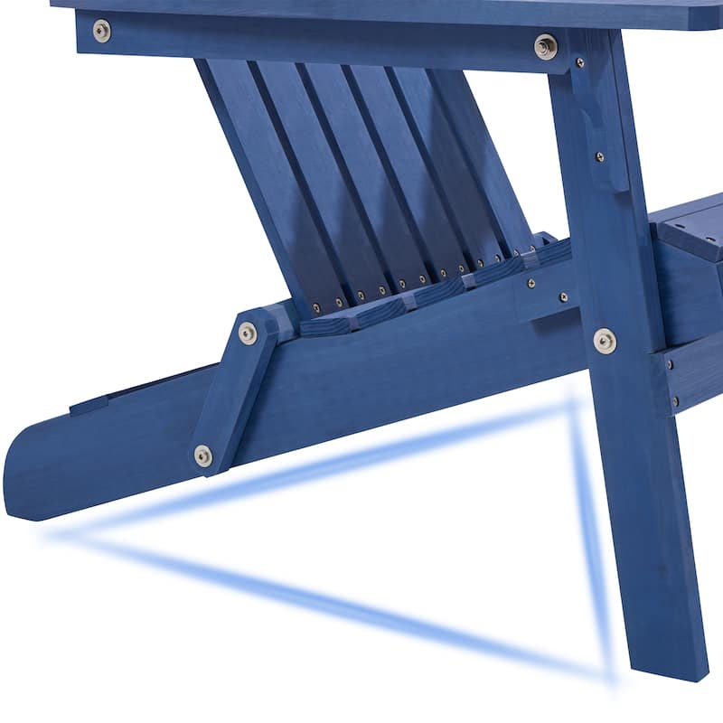 Yaheetech 2-piece Folding Adirondack Chair Solid Wood Garden Chair Weather Resistant