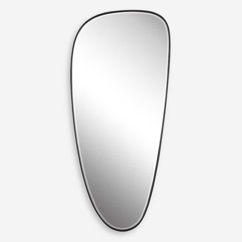 Uttermost 09952 Olona 27" W x 60" H Specialty Framed Bathroom Mirror - Satin Black