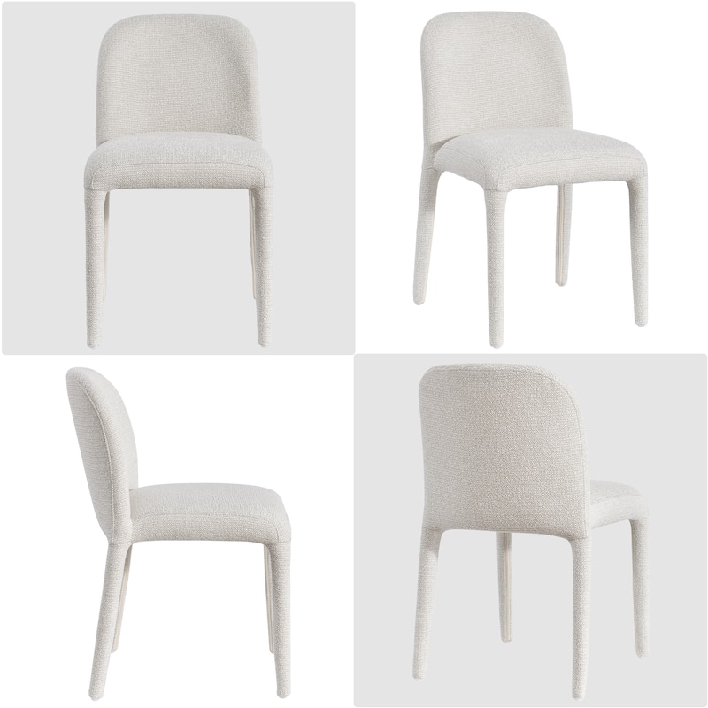 Modern 18" W Upholstered Dining Chair Fully Assembly Design Iron Legs